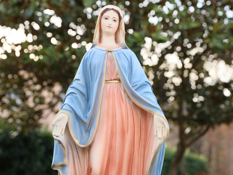 "Our Lady of Grace Statue – Marble Powder – 20 Inch" - Medjugorje Jewelry