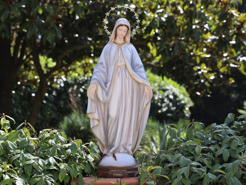 “60 cm Our Lady of Grace Statue – Marble Powder and Resin” - Medjugorje ...